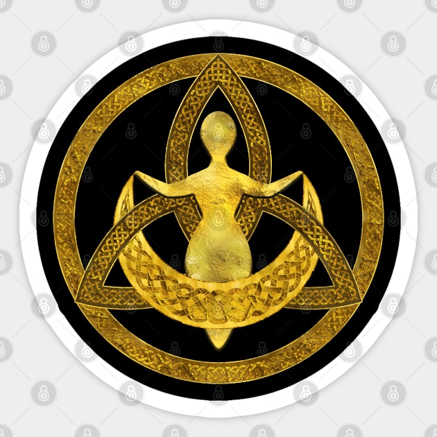 Triquetra Moon Goddess Ornament Sticker by Nartissima